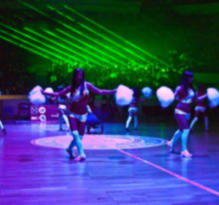 Laser shows during opening ceremony of Basket Cup in St. Petersburg, Russia