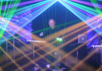 Laser show and laser harp - a breathtaking show event
