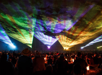 Outdoor Lasershow bei den bekannten Weltmeisterschaften für Feuerwerke Flammende Sterne, Ostfildern, Nähe Stuttgart, Deutschland