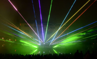 Outdoor laser show with RGB and Green show laser systems by LPS