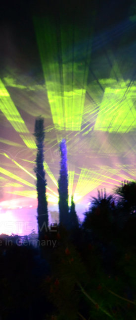 Outdoor Lasershow für das luxuriöse 5-Sterne Hotel Pomegranate, Halkidiki, Griechenland