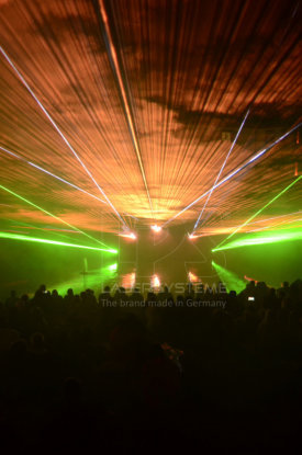 Outdoor Lasershow beim Pfingstmarkt Angelbachtal