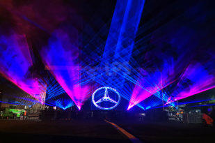 Laser show 50 years Mercedes-Benz Werk Kassel