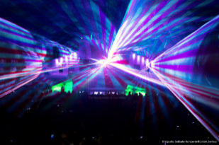 Laser shows and graphics since 2003, Skiing area Serfaus, Austria