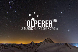 Laser show for the 150th anniversary, Olperer, Hintertux, Austria
