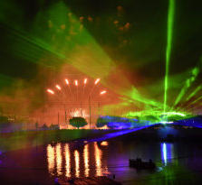 Outdoor / Openair laser shows for Seenachtsfest in Rapperswil-Jona, Switzerland