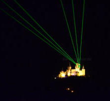 Outdoor / Openair laser shows for the night of shooting stars, Burg Hohenzollern, Hechingen