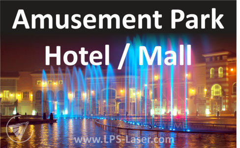 laser show amusement park, hotel, mall