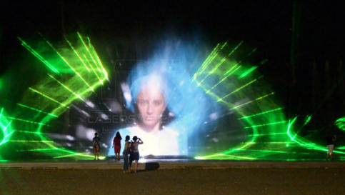 Laser shows water fountains