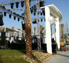 Grand opening ceremony with laser shows for Rixxos, Palm Jumeirah, Dubai, U.A.E.