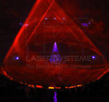 Laser show effects for the trendy orchestra in Obecni Dum, Prag, Czech Republic