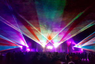 Laser shows for "Stark im Park" in Saalhausen