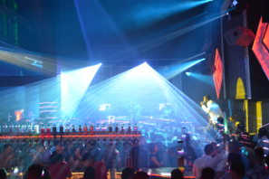 Laser show systems in A Chain