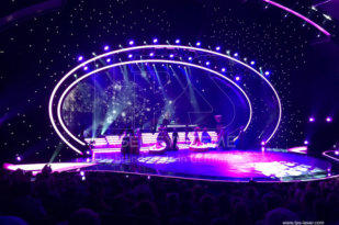 Laser show effects on the largest theatre stage of the world - Friedrichstadt-Palast, Berlin, Germany