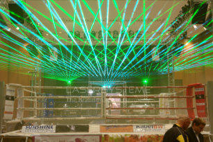 Laser shows and laser graphics for martial arts boxing